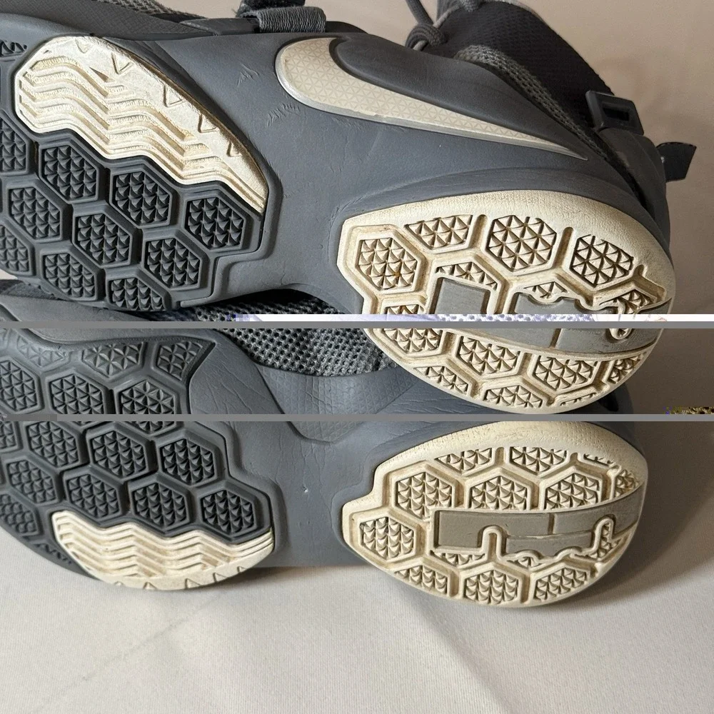 Nike Kids Lebron James Soldier IX Basketball Shoes 776471-003 Youth 4.5 Gray